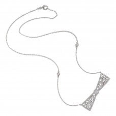 Diamond Bow Necklace